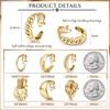 Thunaraz 6 Pairs Clip on Earrings 14K Gold Plated Clip