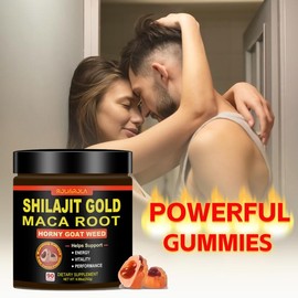 Himalayas Shilajit Sandwich Energy Gummies – Vegan, Sugar-Free, High Potency with Horny Goat Weed, Ashwagandha & Maca for Stamina & Vitality