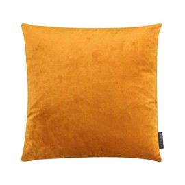 MAGMA Velvet Plain Cushion Cover 40 x 40 cm - Mustard - Velvety Soft Cuddly Fabric Rectangular Cushion Cover for Living Room, Bedroom, Office and Guest Room Washable