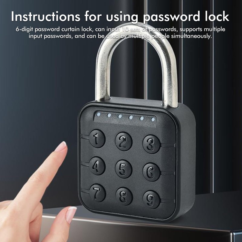 SPORWAY Combination Padlock: 6 Digit Padlock, Lock with Combination Code,