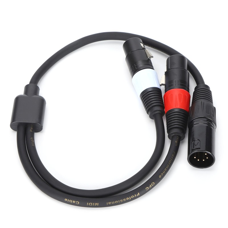 JORIND 5Pin XLR Male to Dual 3Pin XLR Female Cable