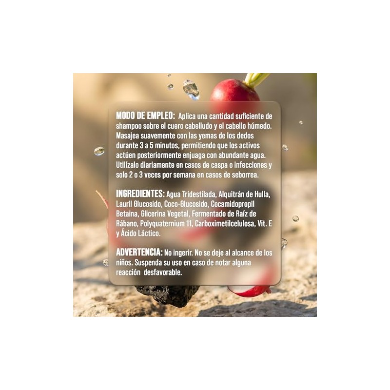 Shampoo Alquitran de Hulla - Beauty Freedom Alquitrán Essence 480