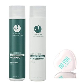 Colure True Color Care SUPER LUXE Shampoo & Conditioner DUO Set (with Sleek Compact Mirror), Zero Color Fade Formula (10.1 oz / 300ml - DUO Kit)