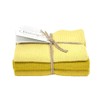 Solwang Cleaning Cloths, Set of 3, Knitted Cotton Wipes (Saffron