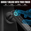 Smart Fingerprint Door Lock, Digital Keypad Handle with Biometric Entry,