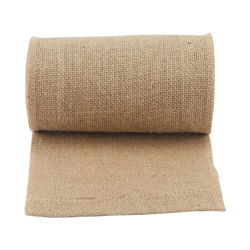 MAHIONG Hessian Fabric Roll, 20cm x 10m Hessian Table Runner,
