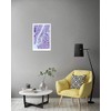 artboxONE Poster New York City Street Map Purple by artist