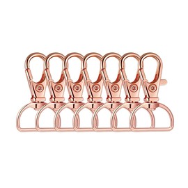 10x 20MM Lobster Clasp Swivel Trigger Clip Keychain Snap Hook Key Ring Rose Red - 0.79" Snap Hook Keychains for DIY Crafts, Bag Straps & Key Rings