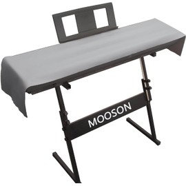 Mooson Keyboard Piano Cover, Digital Piano Dust Cover, Light Luxury Soft and Premium Surface, Thickening Electronic Organ Covering Keyboard Update Encasement (Grey)