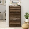 ECACAD 3-Drawer Shoe Storage Cabinet with Ventilate Doors, Wood 3-Tier