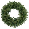 Pre-Lit Battery Operated Mossy Cashmere Pine Artificial Christmas Wreath -