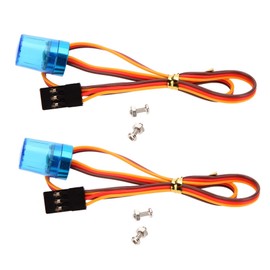 KEEDA Pack of 2 RC LED Police Light Flash Lamp with Strobing Blasting/Flashing/Rotating Mode for 1/8 1/10 1/12 1/16 RC Model Car Truck 1/14 RC Car Tamiya Tractor (Blue)