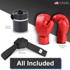 Rukala Kids Punching Bag Set - Boxing Gloves, Karate Black