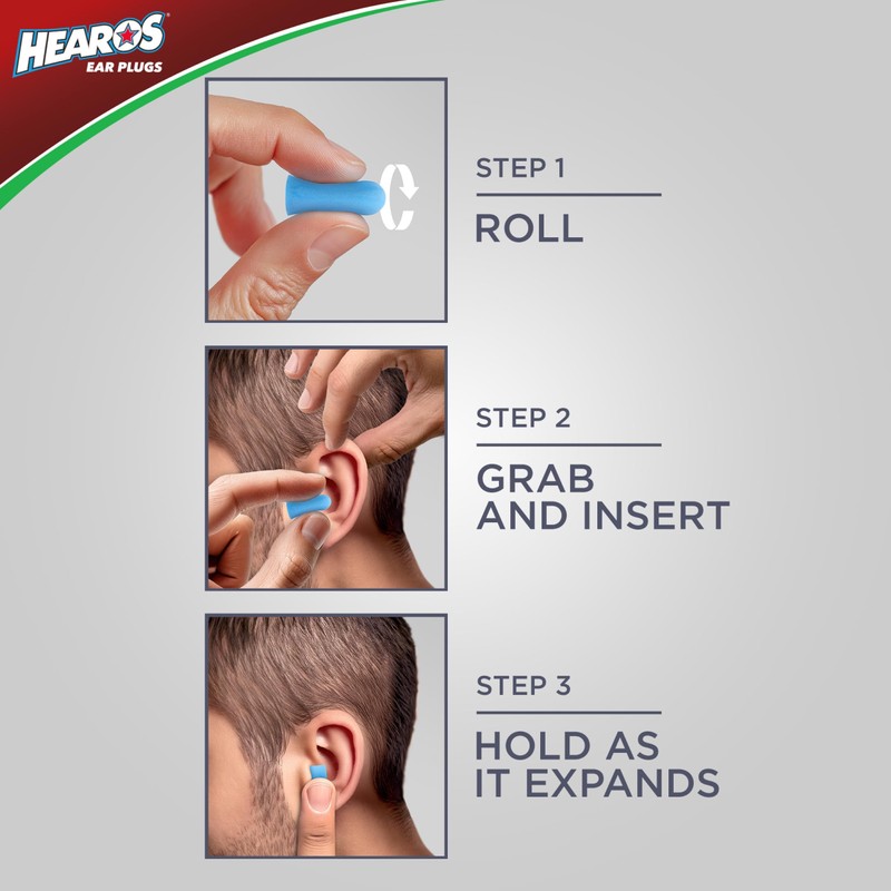 HEAROS Xtreme Protection Foam Ear Plugs, 33dB NRR 33, 200