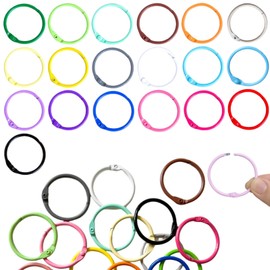 Binder Rings, Pack of 100 Binder Rings, Metal Rings, Book Rings, Leaf Rings for Binding, Metal Binder Rings, Books, Notebooks, Scrapbooking Ring Keyring