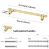POVEFONK 10 Pack 5 inch(128mm) Brushed Brass Kitchen Cabinet Handles