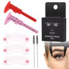 8 PIEZAS - Hilo Entintado Diseño Cejas Plantilla Mini Calibrador