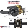 OAKMOORE Commercial Door Handle Black - Grade 2 Lockset -