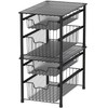 Simple Houseware Stackable 2 Tier Basket Drawer, Black
