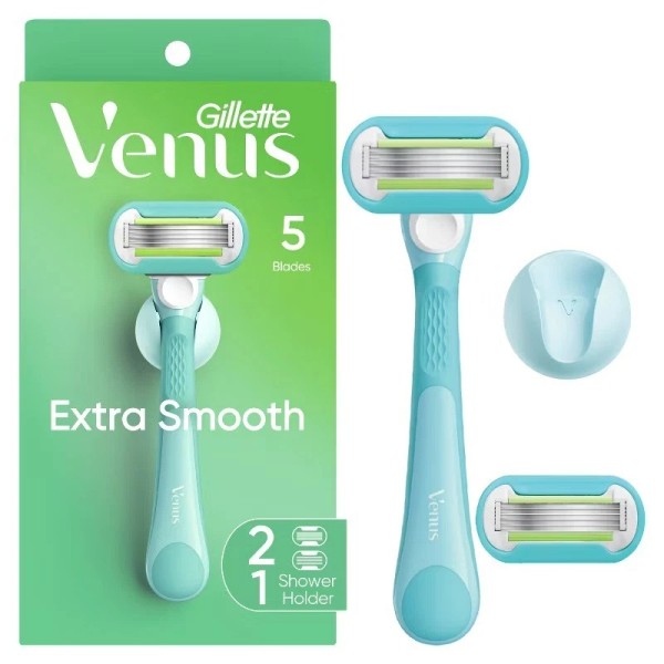 Venus Extra Smooth Pink Women's Razor + Razor Blade Refills