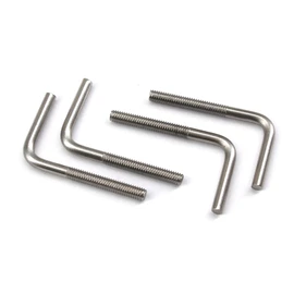 (15 Pieces) M6x150mm L Shape Foundation Bolts 304 Stainless Steel Right Angle Anchor Bolt Long Square Bend Screw