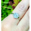 Mnshaa Ring 925 Sterling Silver Rhodium Plated Blossom Design Open