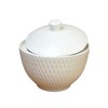Darthome White Jewel Sugar Pot with Lid Ceramic Geometric Tableware