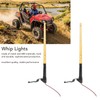2 Pcs Whip Lights 340mm Long Amber Lighted Antenna Flagpole