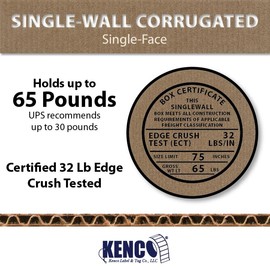 Kenco Shipping Boxes, Corrugated Cardboard Boxes for Mailing, Packaging, Moving, Storage - Made in the USA (25 PACK, 7x5x4)