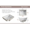 SmartSylva Rectangular Undermount Bathroom Sink,18 x 14 Inch Porcelain Ceramic