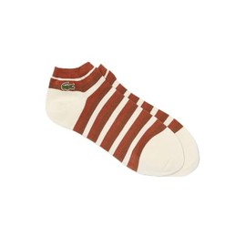 Lacoste Men's Multi-Border Ankle Socks, white
