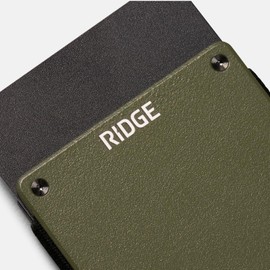 Ridge Wallet - RIDGE LITE - The Minimalist Wallet, Smaller - Holds up to 8 Cards, RFID Protection, Sleek, Compact and Lightweight Card Holder - Matte Olive