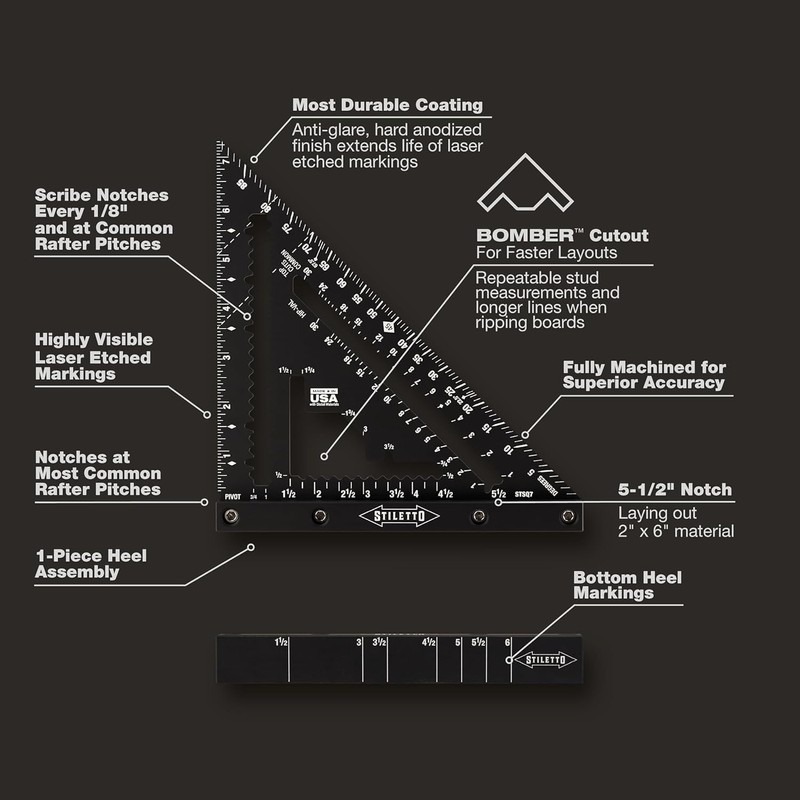 Stiletto STSQ7 7 inch Carpenter Square