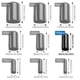TXXATX 100 Pieces Rubber End Caps 6mm/0.24 in Rubber Caps PVC Round Tube Wire Caps Black Rubber Caps for Bottles for 5,5-7mm Pipes Thread Screws Protection Chair Leg Caps Bolt Caps