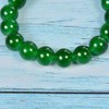 Comimark 2Pcs 10mm Dark Green Jade Round Gemstone Beads Stretchy