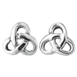 Toucan of Scotland .925 Sterling Silver Celtic Trinity Knot Stud Earrings Gift Boxed
