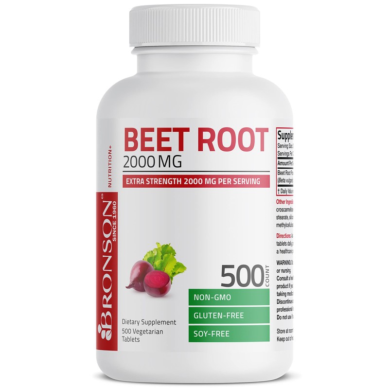 Bronson Beet Root 2000mg Extra Strength 2000mg Per Serving Non-GMO,