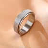 LIAN Fidget Ring for Women Men Stainless Steel Fidget Spinner