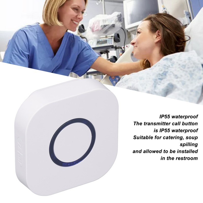Wireless Caregiver Pager Call Button Professional 433MHZ Long Range IP55