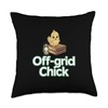 Baby Chicks in Homesteading Off-Grid Chick Throw Pillow