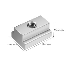 JECOMPRIS Truck Bed Rail T Slot Nuts T Slot Nuts Bed Rail Pickup Truck Bed Rail Nuts Stainless Steel Fastening Accessories 3/8(4 Packs)