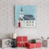 Renditions Gallery Christmas Church Wall Art, Charming Religious Winter Artwork,