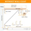 LANMIERT Heavy Duty Closet Rod Bracket, Adjustable Black Closet Shelf
