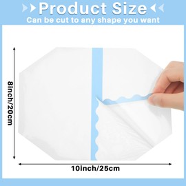 Timgle 50 Pcs Octagon Thigh Lift Tape Invisible Waterproof Thigh Transparent Cellulite Adhesive Body Tape for Women Skin Lifting Inner Thighs 8 x 10 Inch