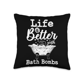 Bath Bombs Making Bathing Bomb Bubble Lavender Throw Pillow