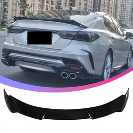 Ombialo Rear Trunk Spoiler Wing Compatible with 2018 2019 2020 2021 2022 2023 Toyota Camry Rear Trunk Lid Spoiler (Glossy Black)