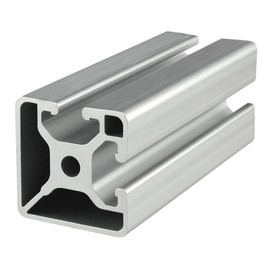 8020, 40-4002, 40 Series Aluminum 40mm x 40mm 40x40 Bi-Slot Double Channel Aluminum Extrusion T Slotted Rail 80/20 Smooth Profile (Clear Anodize, 2260mm Long)