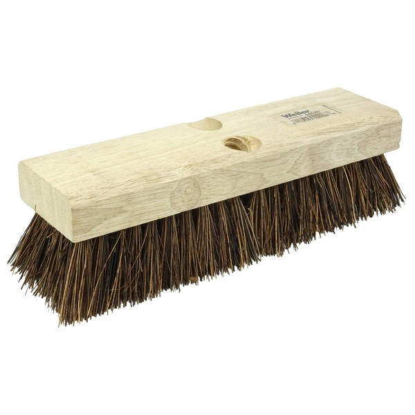 Weiler 44026 Heavy Duty Deck Scrub Brush with Natural Palmyra Bristles for Wooden Decks, Conrete Patios, and Other Rough Surfaces