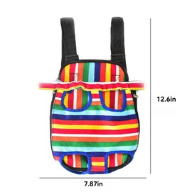 Pet Carrier Backpack, Adjustable Dog Backpack, Front Chest Strap Cat Backpack, Legs Out, Suitable for Traveling, Camping, Daily Walks, for Small Dogs Or Cats Weighing 9-15lbs (Color Stripes)