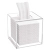HIIMIEI Acrylic Tissue Box Cover Clear Tissue Holder Square Napkin